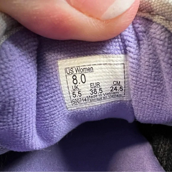 Vans AUTHENTIC Mens Womens Grey Purple Low Top Skateboard Shoes Sz 8 like new - Picture 12 of 12
